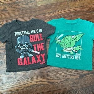 Bundle of two kids Star Wars shirts